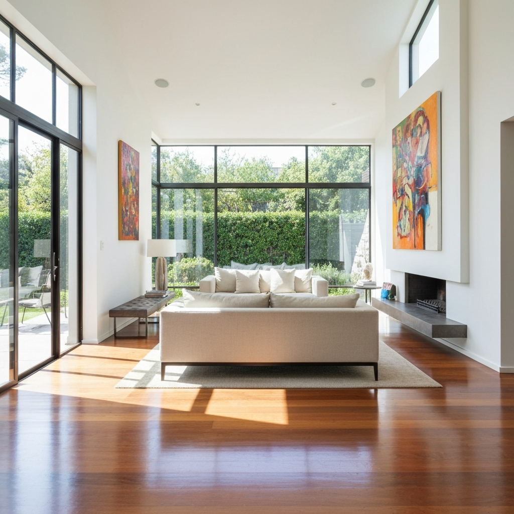 Cozy living room of a purchased home