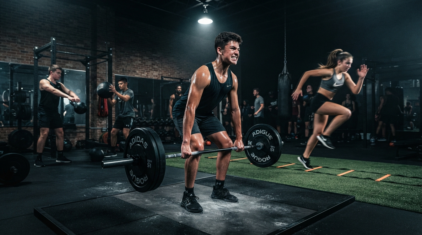 Young athletes training at Rebuilt Athletics