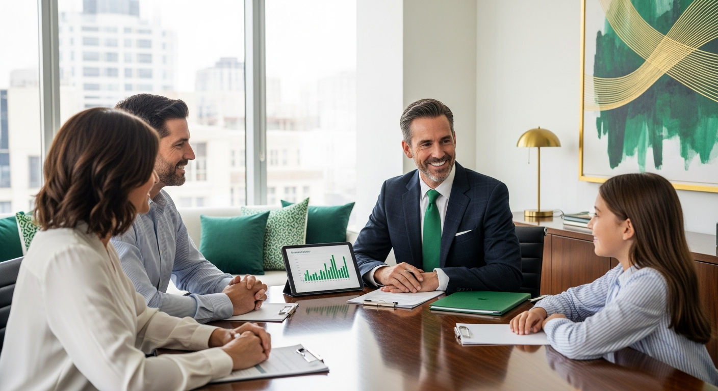 HealthLink Insurance Agent consulting with a family