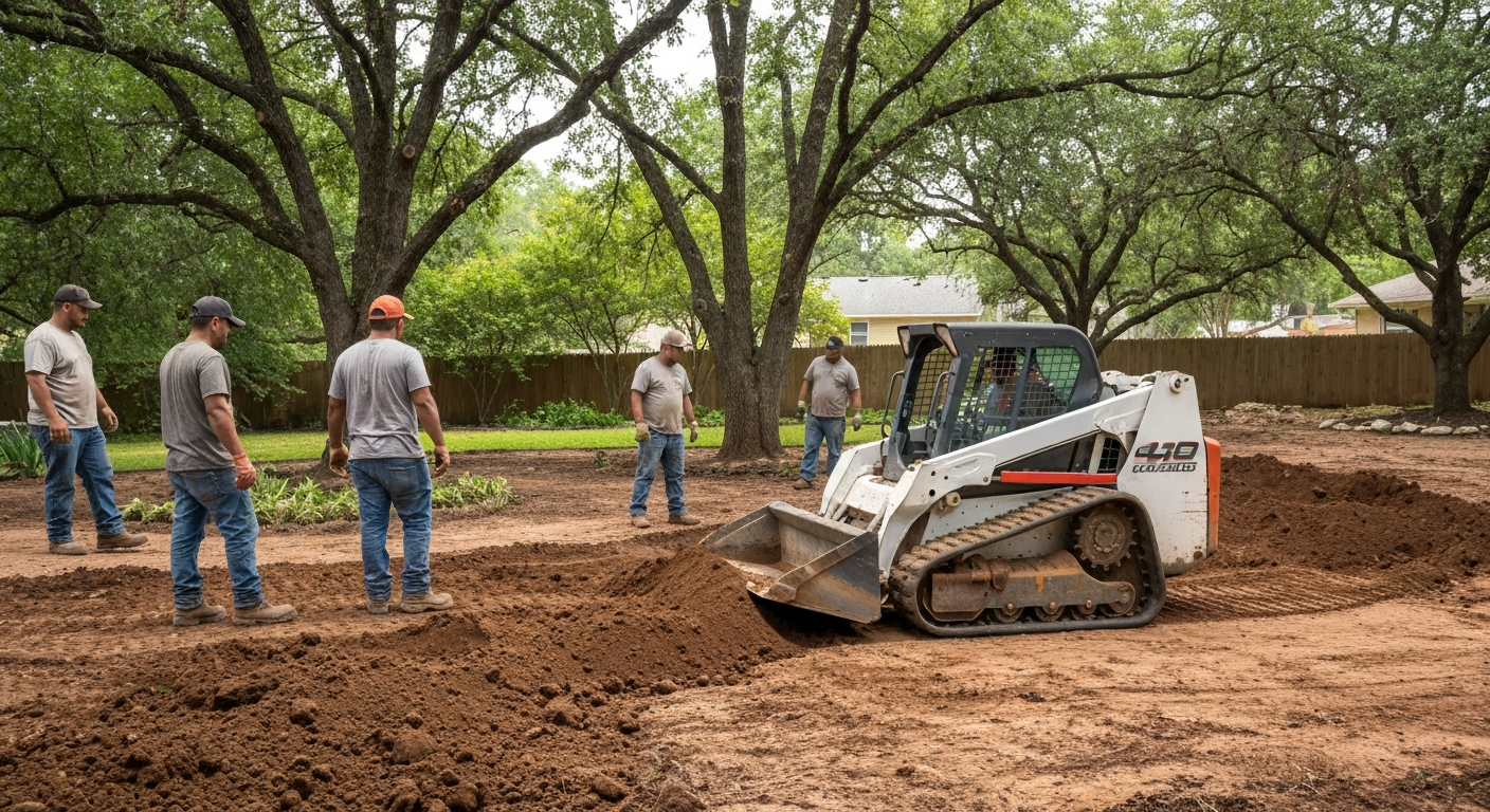 Regrading clay soil yard