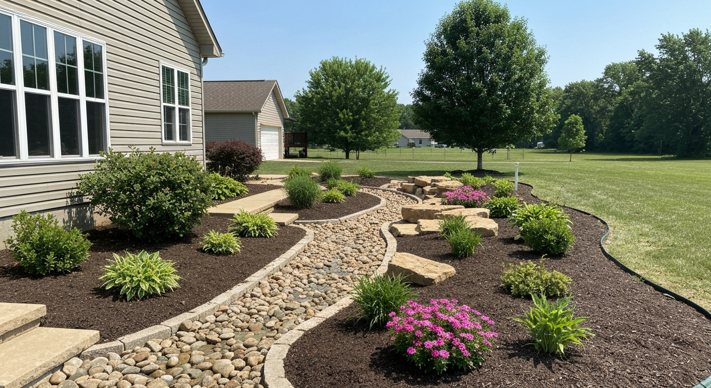 Native Missouri plants in a residential landscape