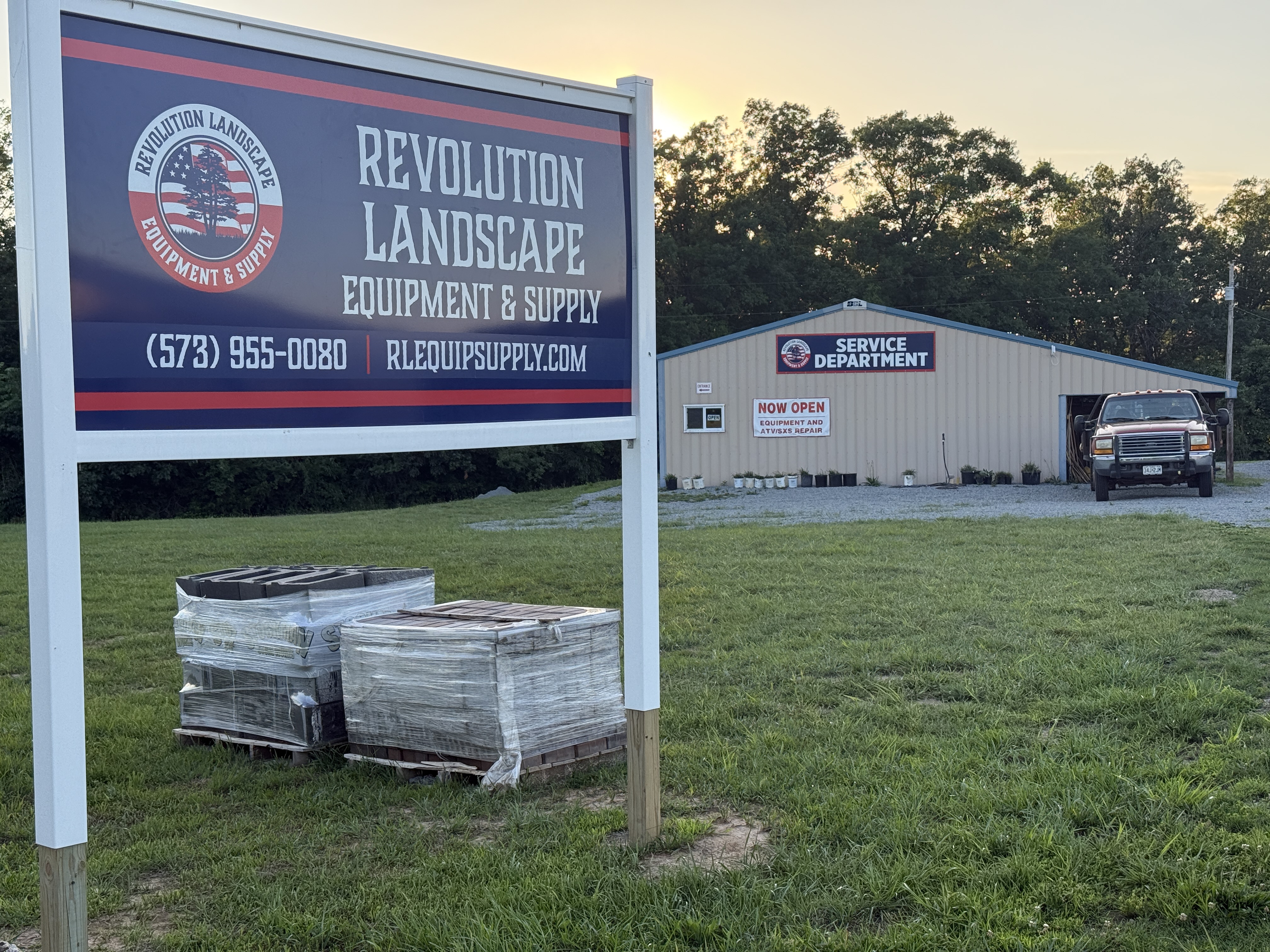 Revolution Landscape Equipment & Supply sign