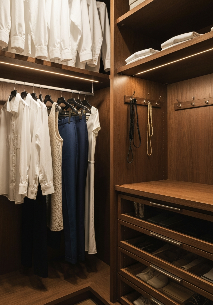 Organized luxury closet