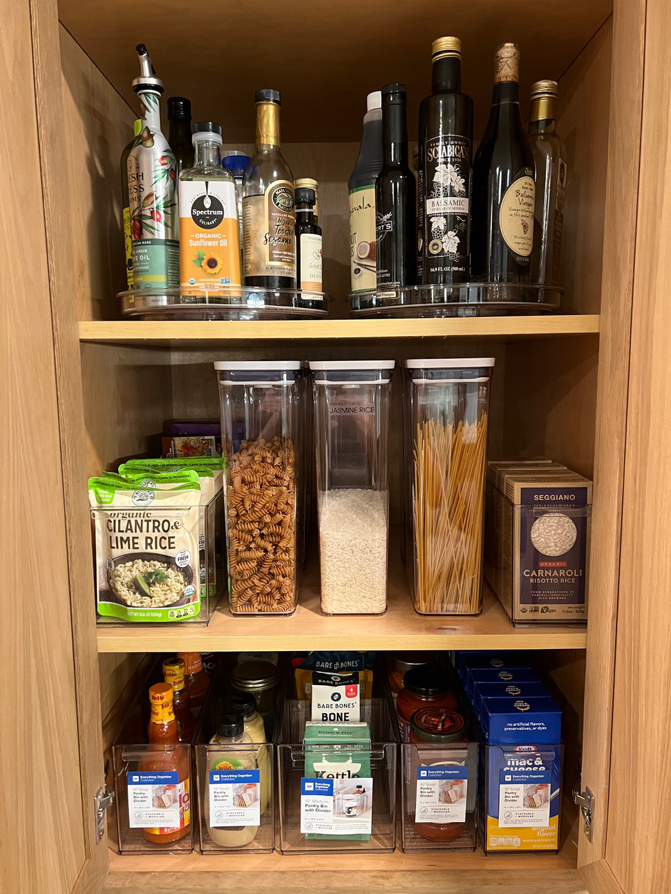 After: Kitchen Cabinet Organization by Organize Joy
