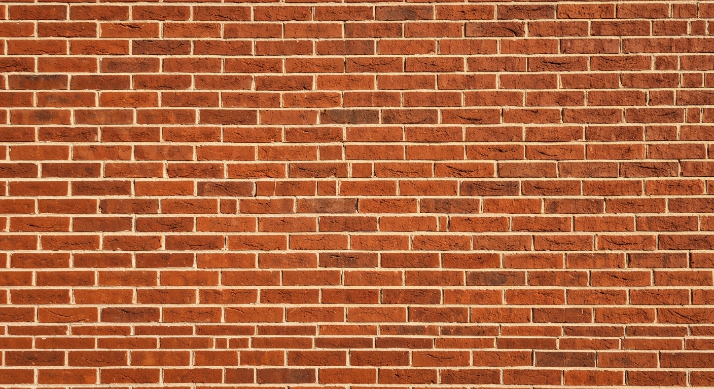 Bright architectural brick wall