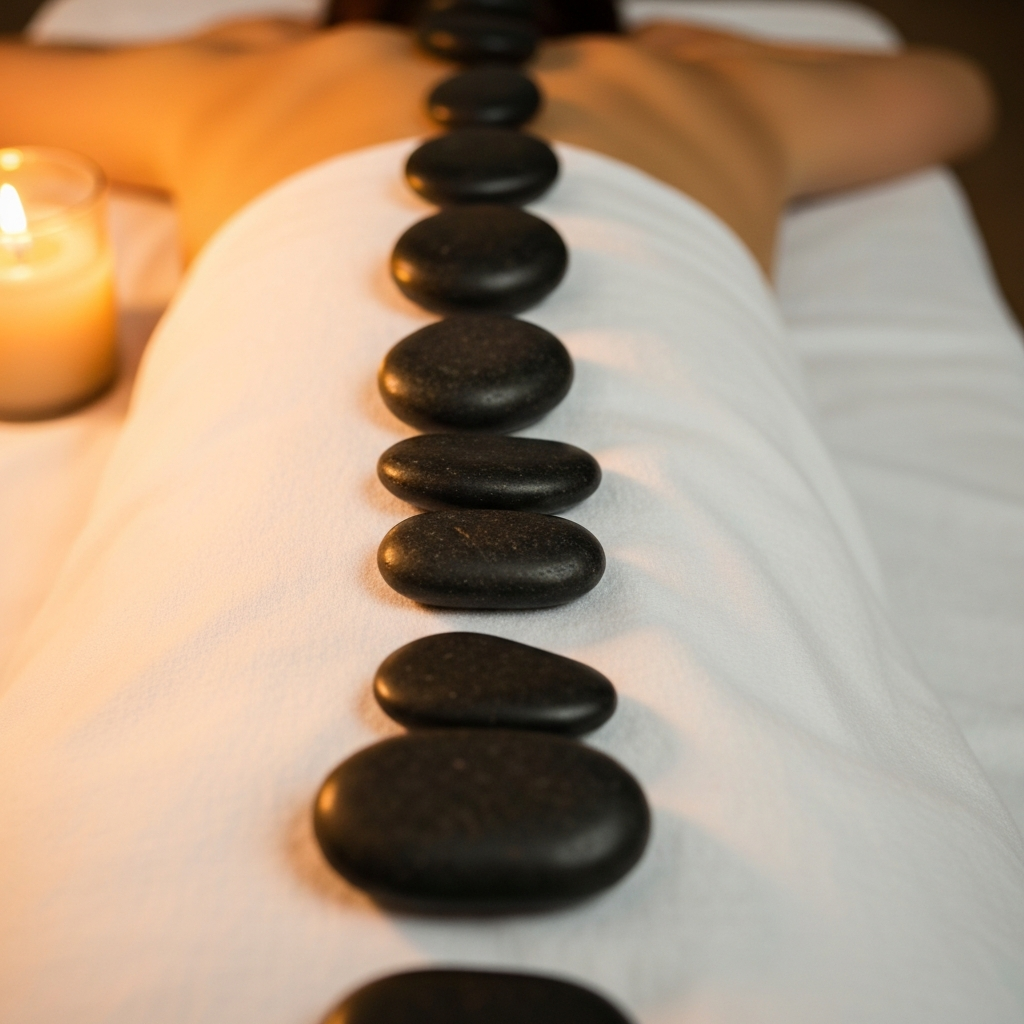 Hot Stone Massage therapy session in Cokato, MN