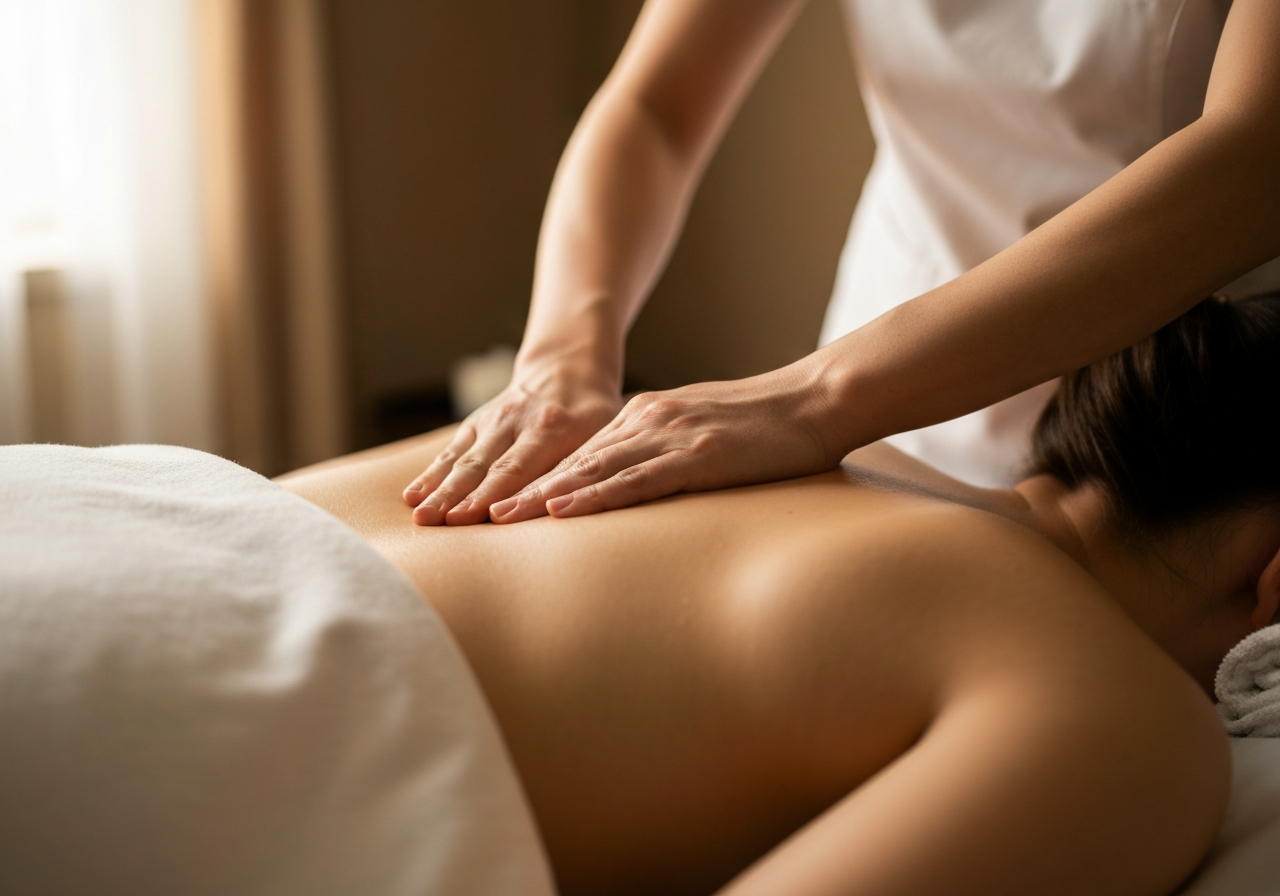 Sherronda Moore, LMT, performing a specialized therapeutic massage in Cokato, MN