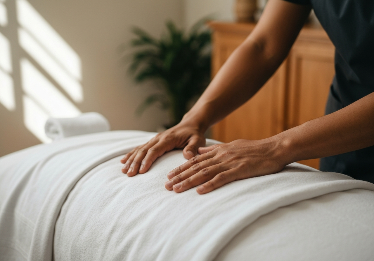 Sherronda Moore providing professional massage therapy in Cokato, MN