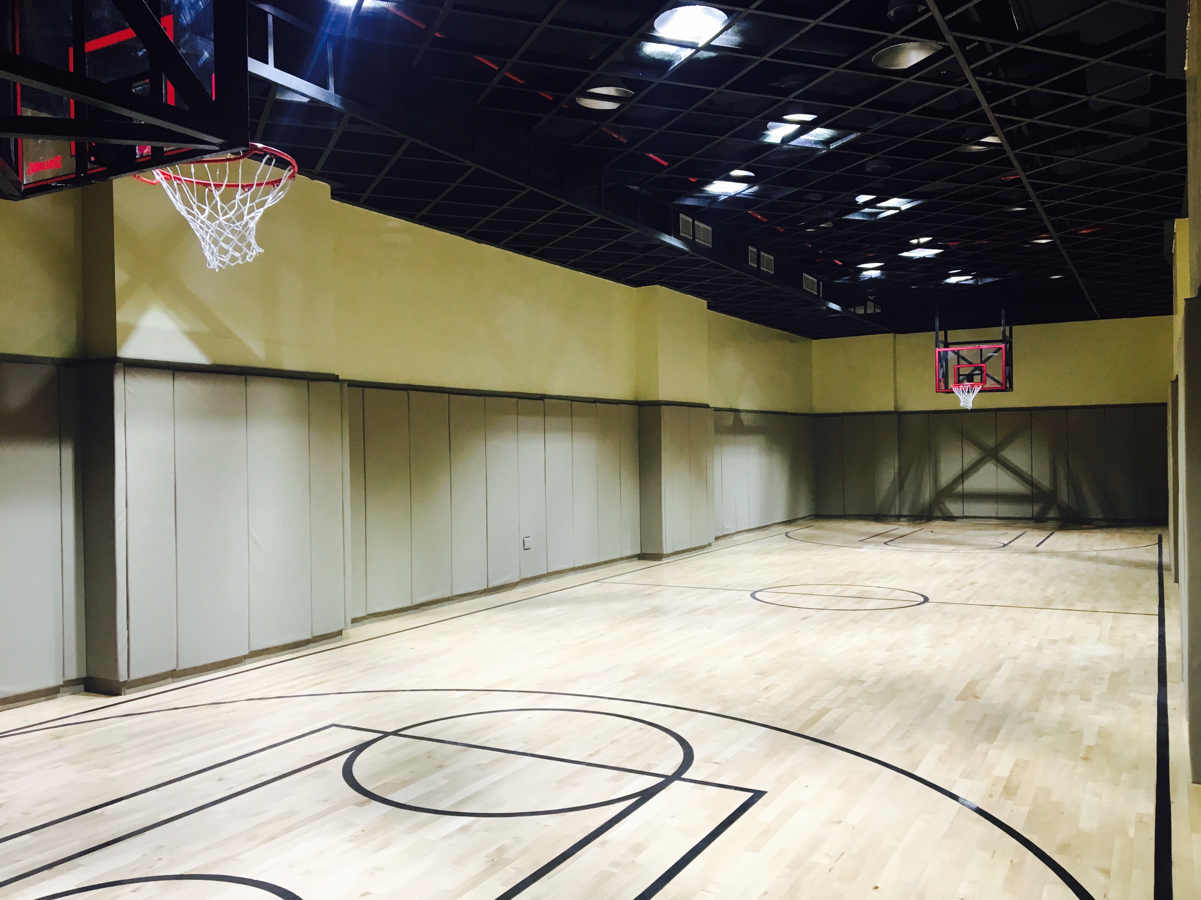 Junckers hardwood sports flooring installation in Bahrain