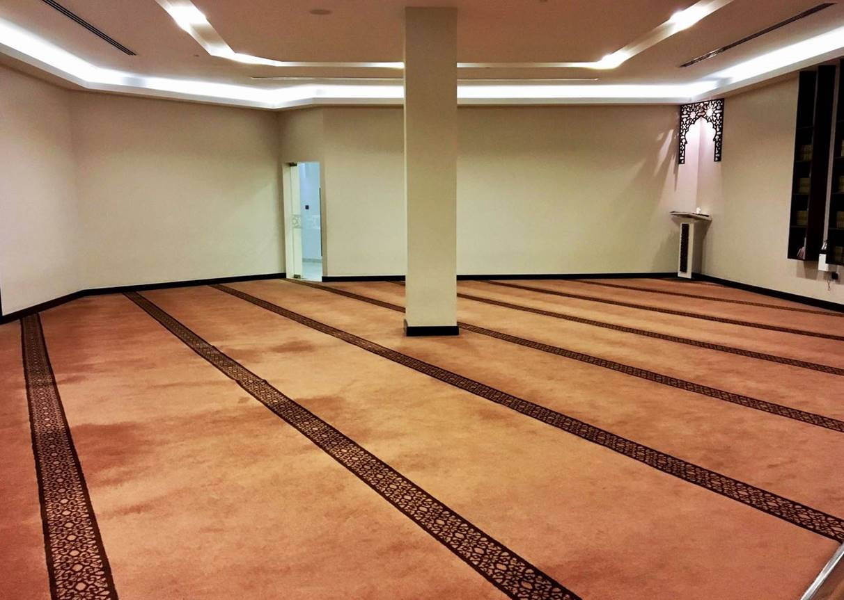 Seef Mall prayer room carpet texture close-up