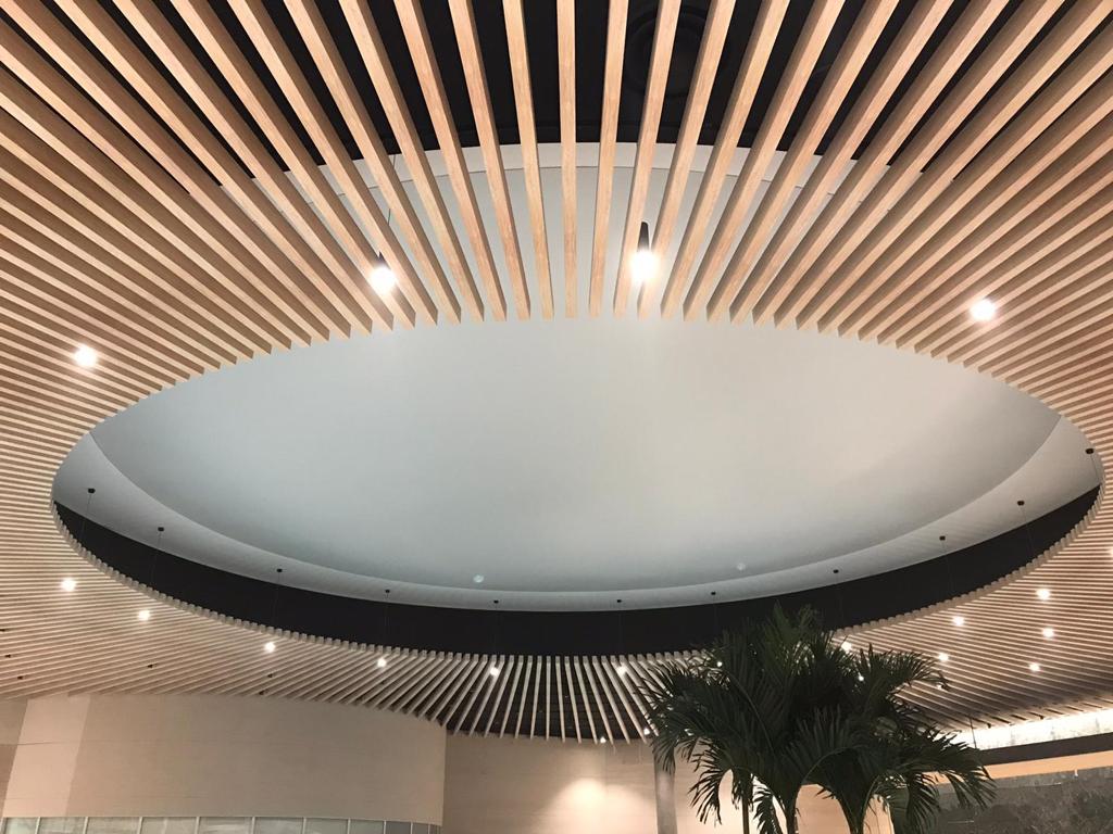 Ritz-Carlton spa stretch ceiling with ambient lighting