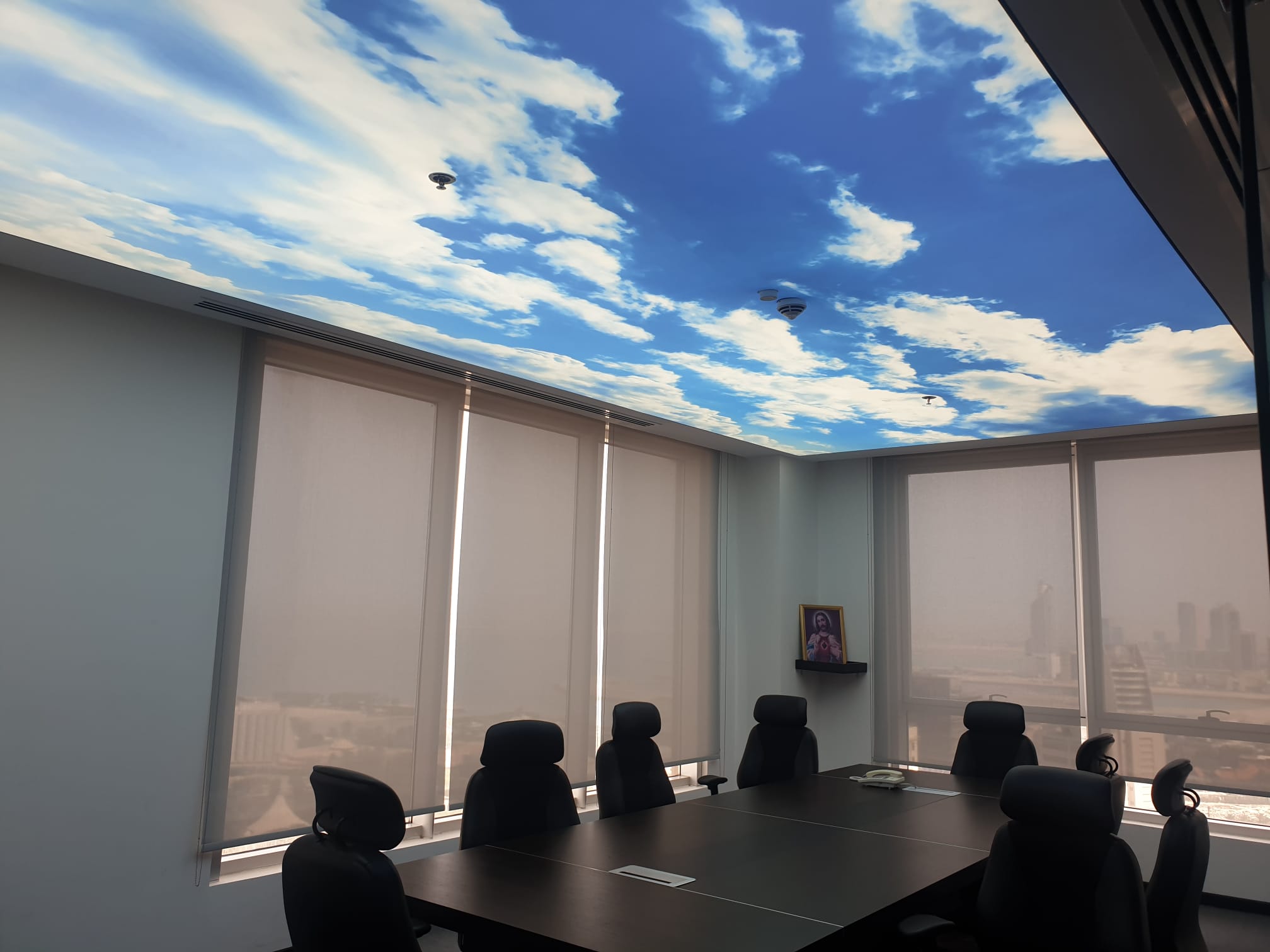 Barrilux stretch ceiling installation detail in Bahrain project