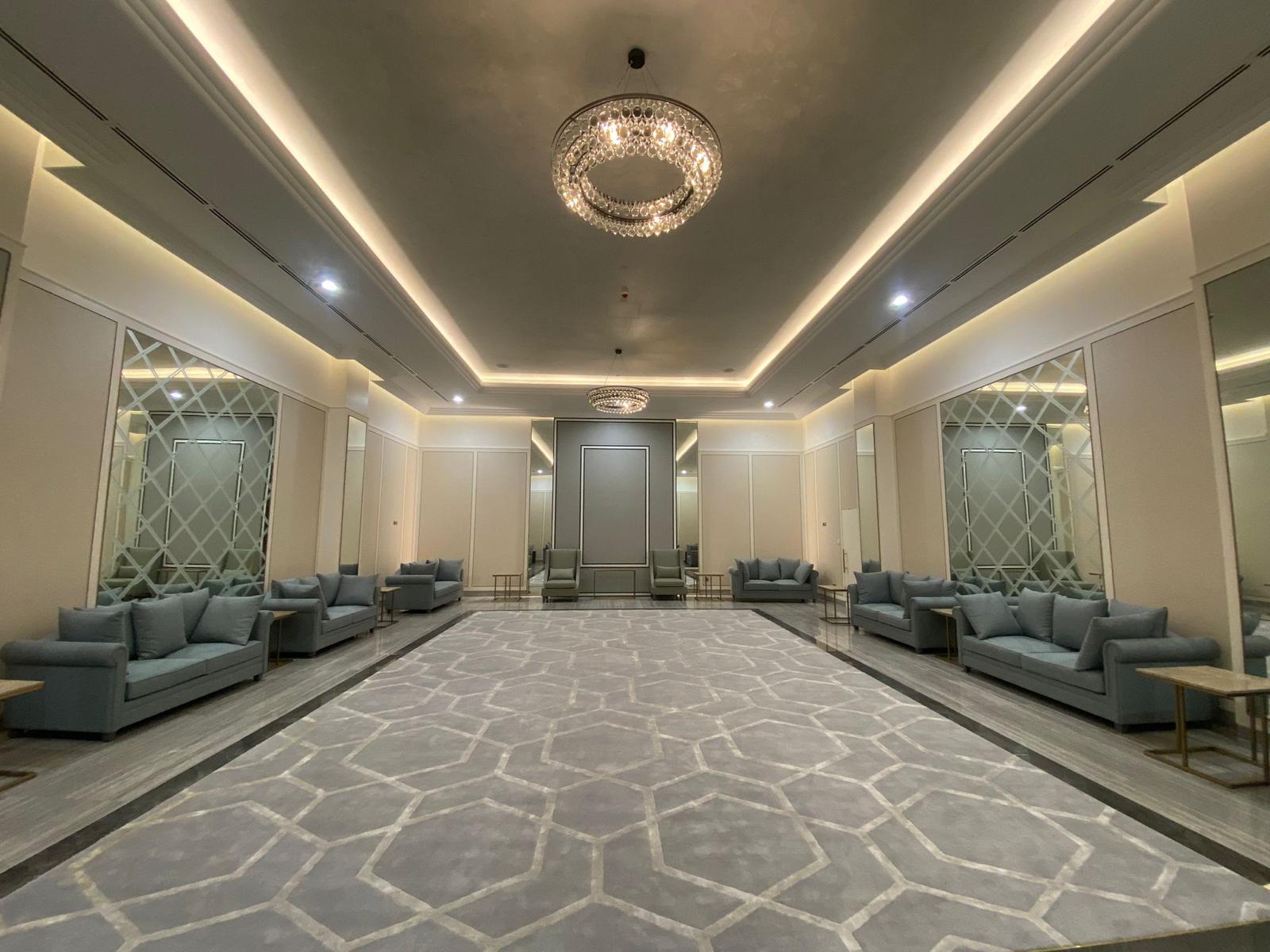 Custom carpet installation in Bahrain commercial interior by MTM Trading