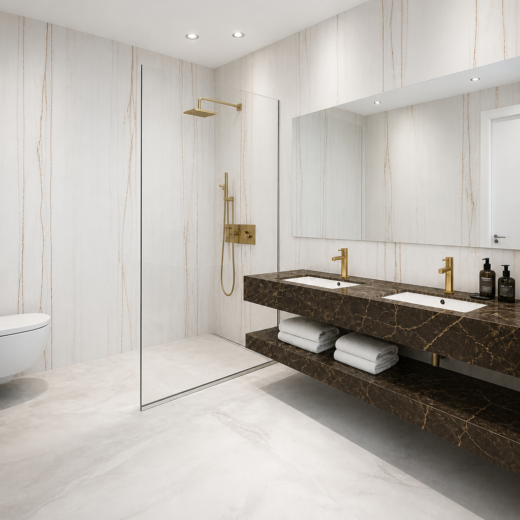 Marble vs. Travertine: How to Design a Luxury Bathroom in Bahrain