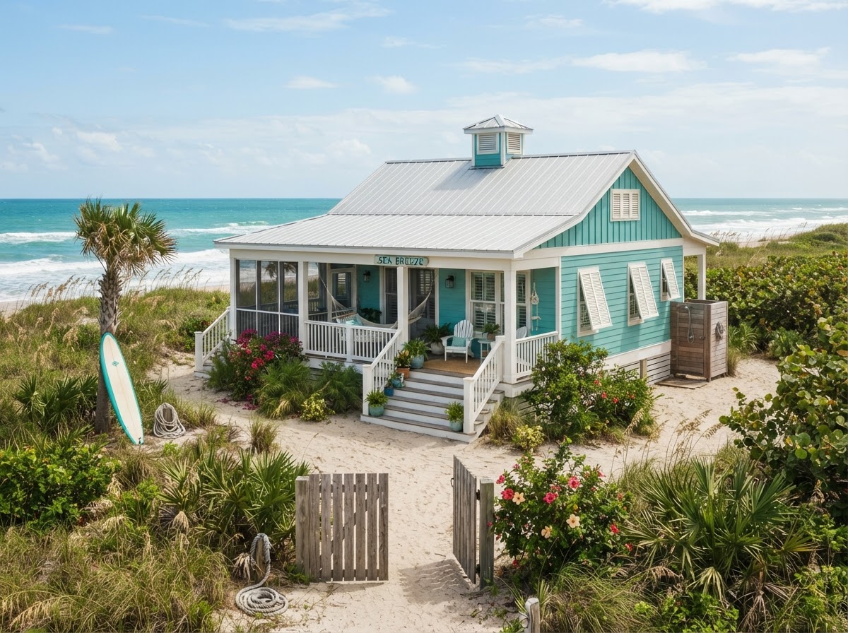 Anna Maria FL Gulf-front cottage with marine-grade acrylic paint