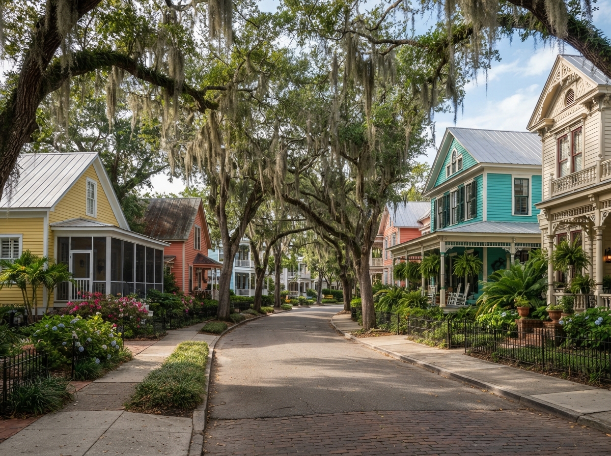 Historic Saint Augustine FL home with period-accurate exterior paint