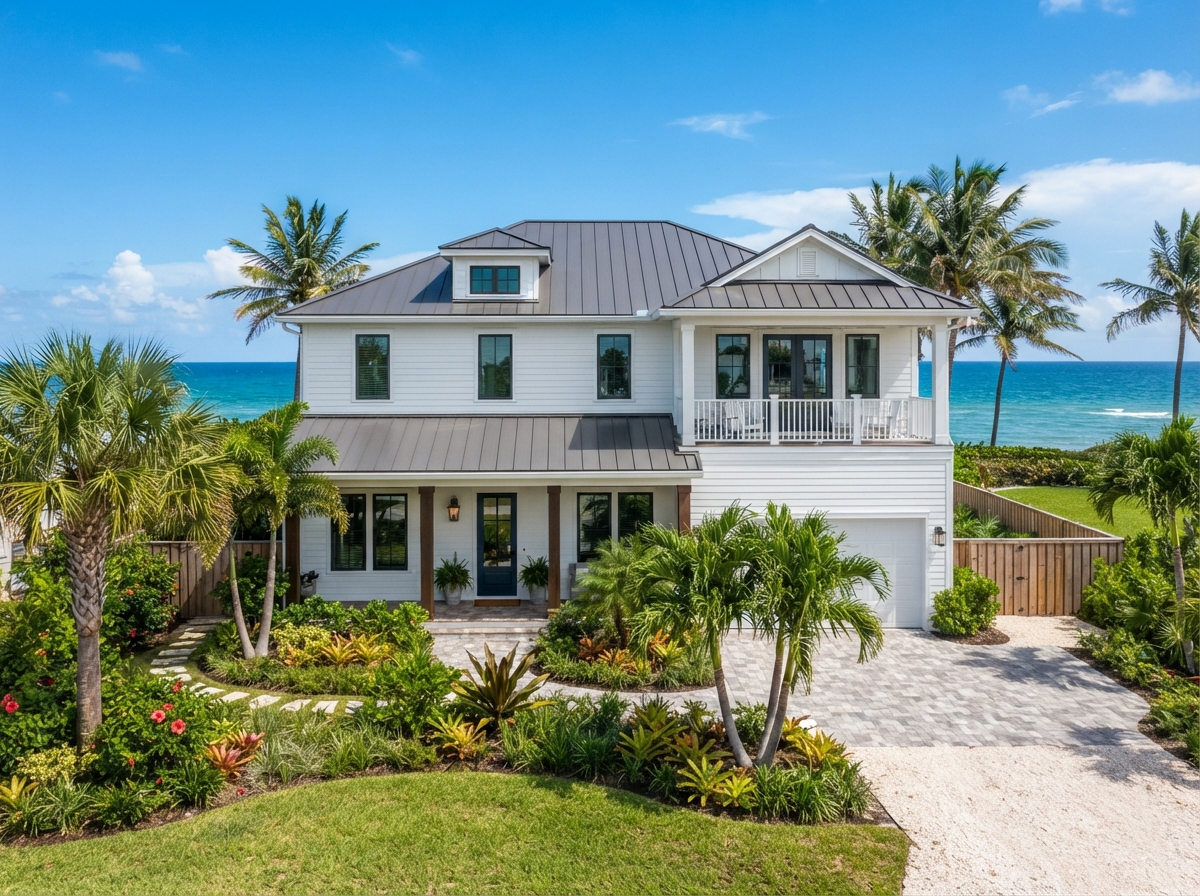 Dania Beach FL coastal home with anti-corrosive exterior paint