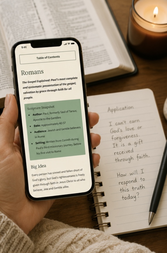 Bible Study Companion on Phone