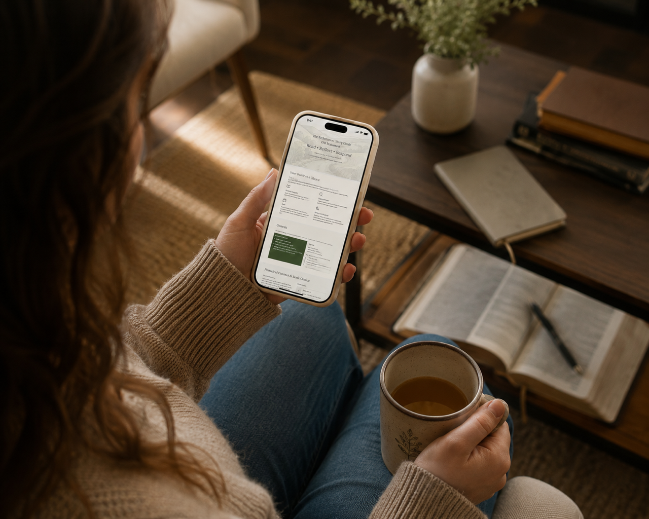 Bible Study Companion on Phone