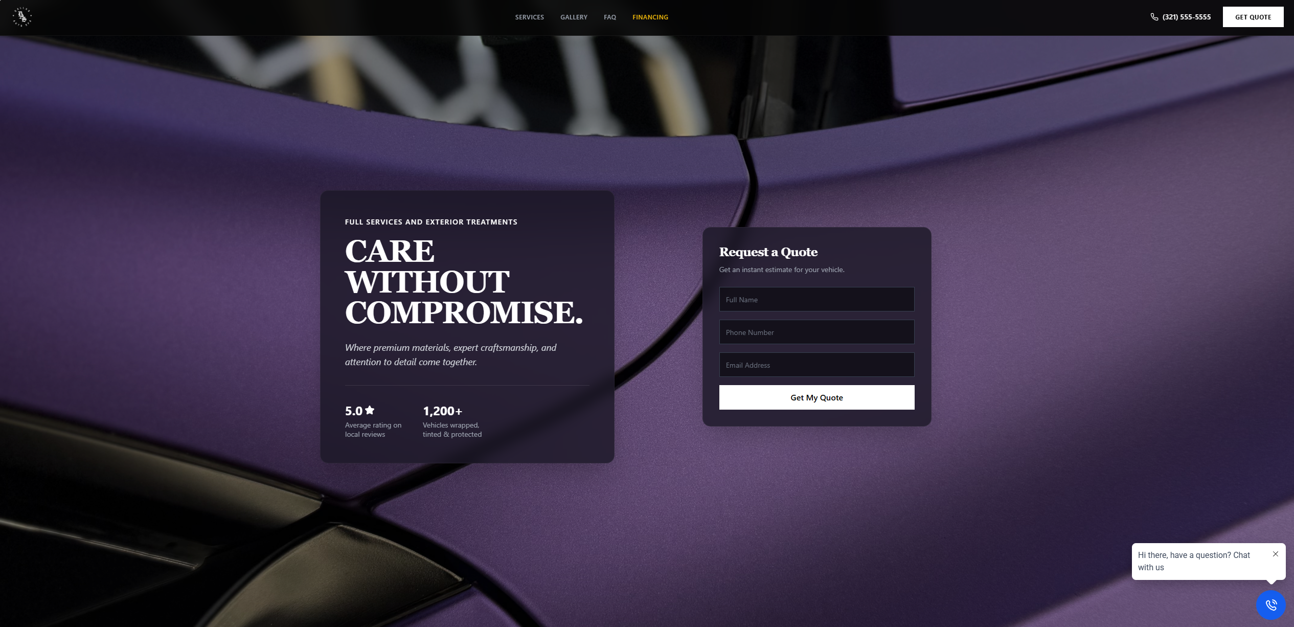 Dallas Auto Spa website preview