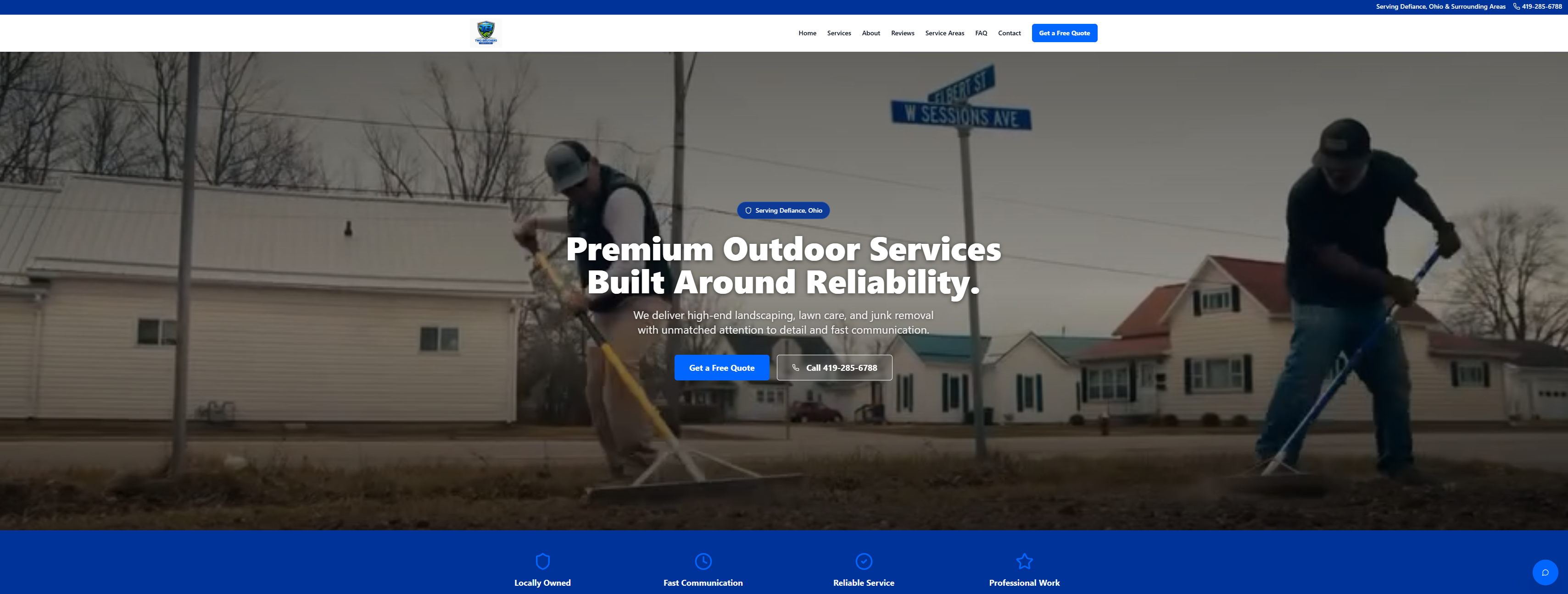 Two Brothers Services website preview