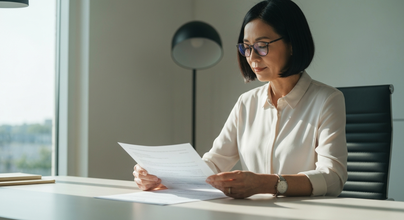 A person reviewing health insurance documents at a modern desk, representing COBRA options in 2026.