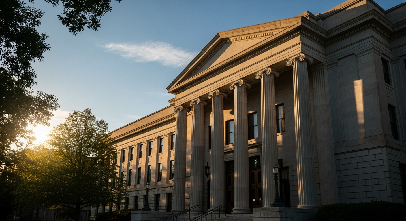 Official government building representing trust and regulation