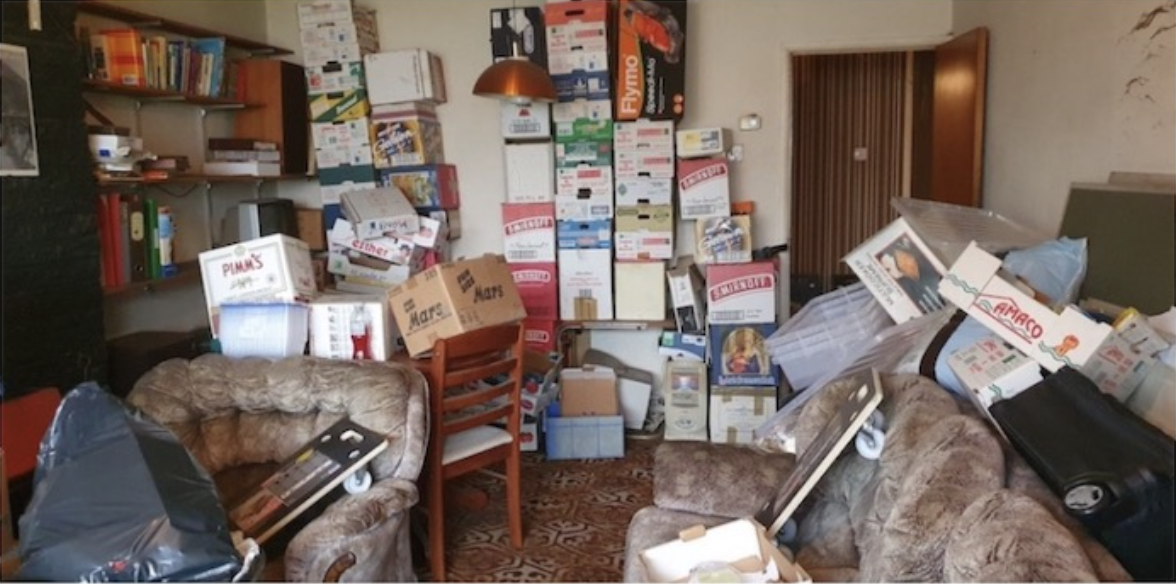 Messy room before clearance