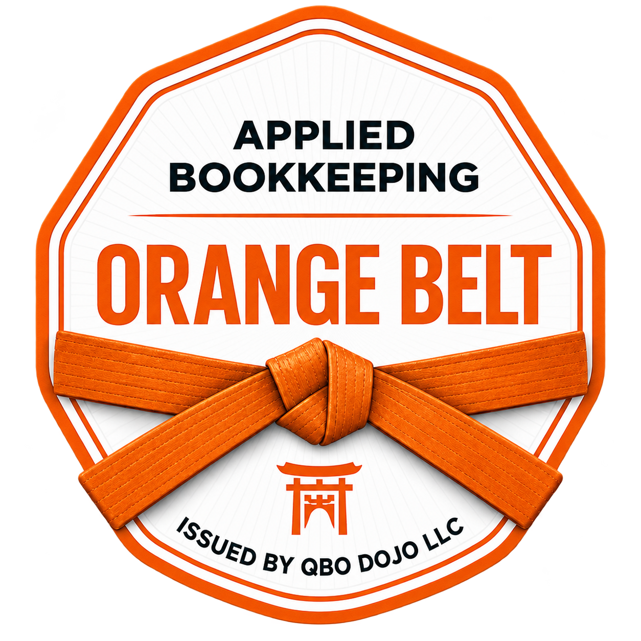 Applied Bookkeeping Orange Belt Badge