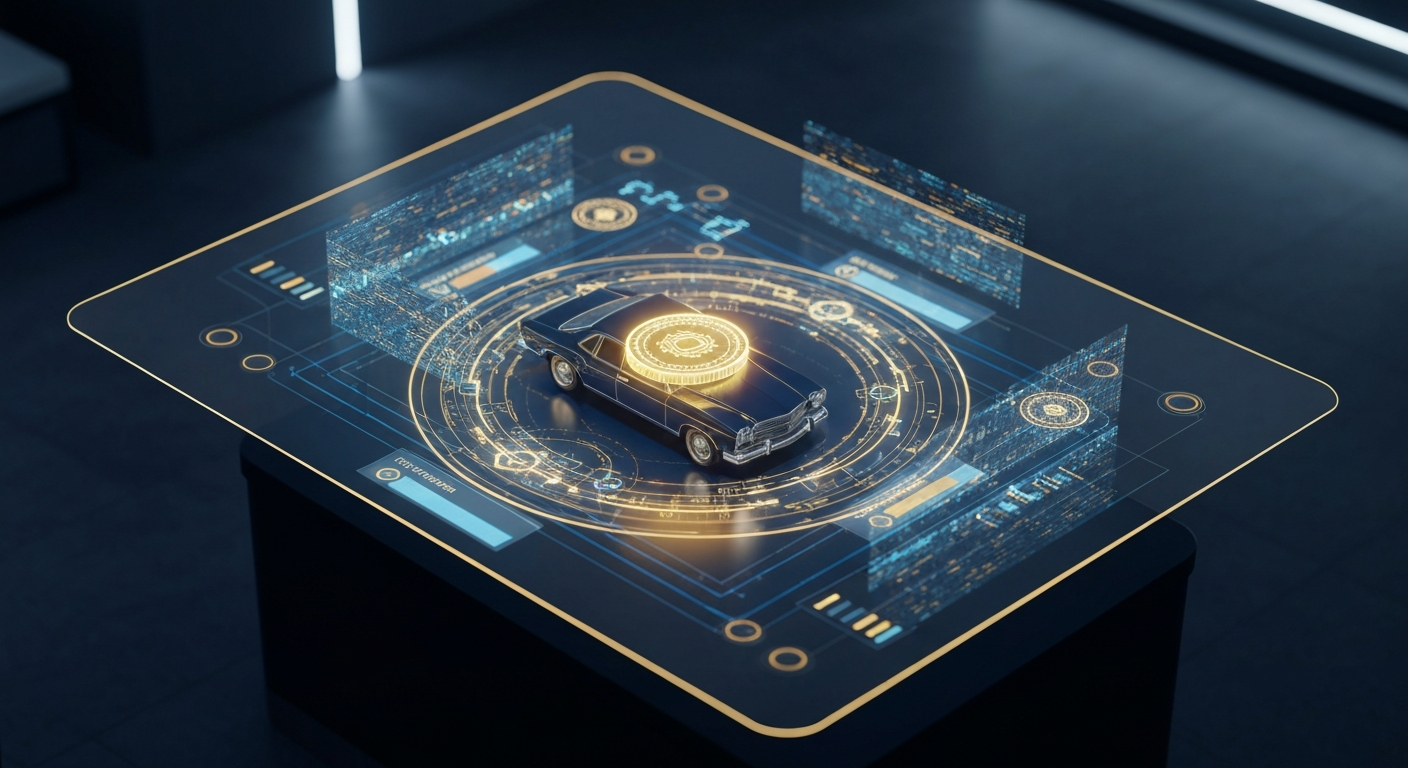 Digital tokenization process showing physical assets converting to blockchain tokens