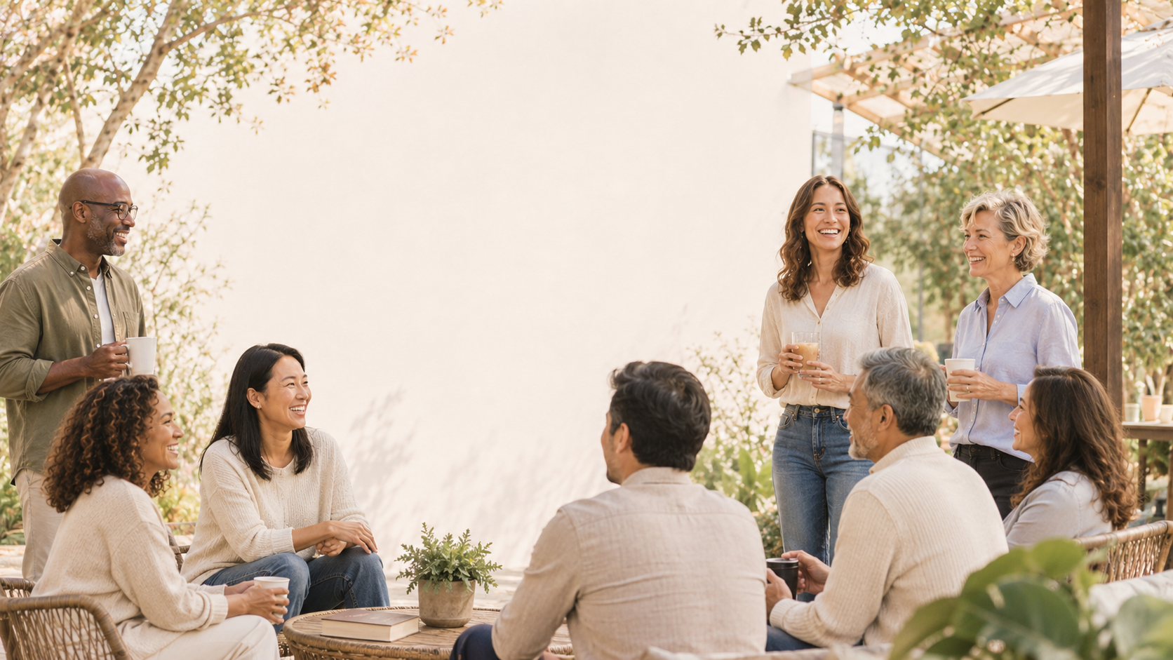 Group of friends hanging out