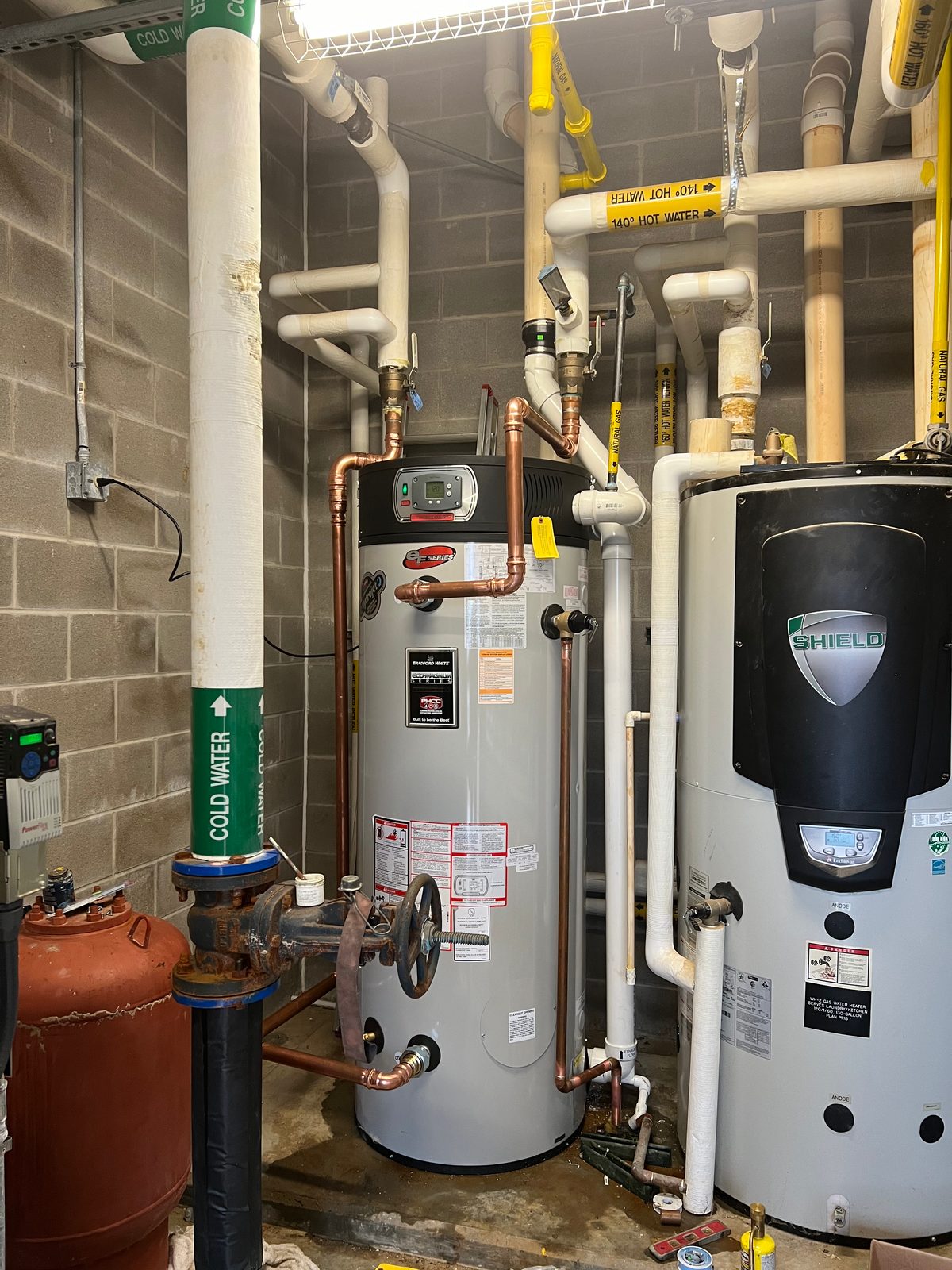 Service Plumbing job site