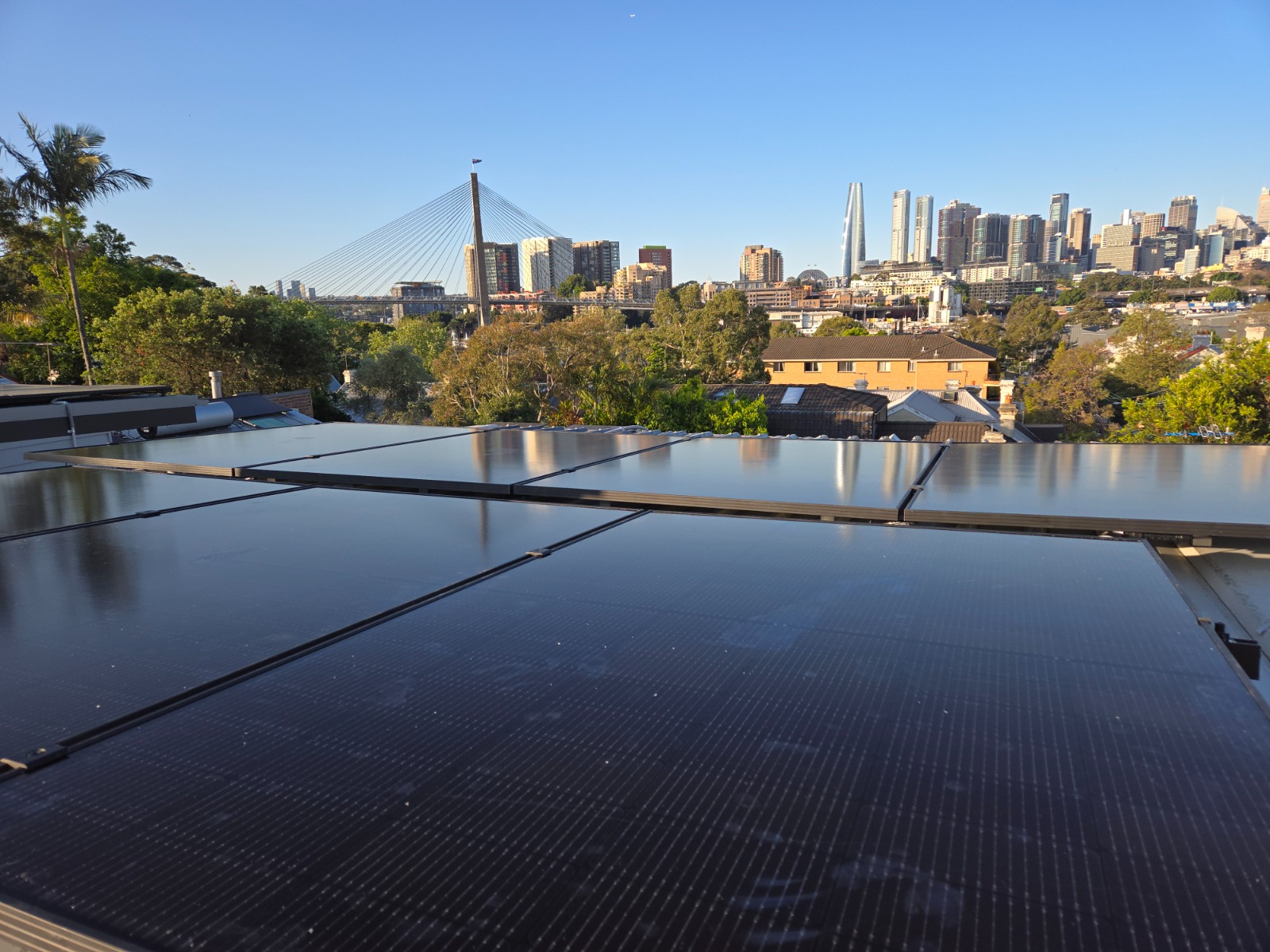 Solar panels on a roof in Sydney