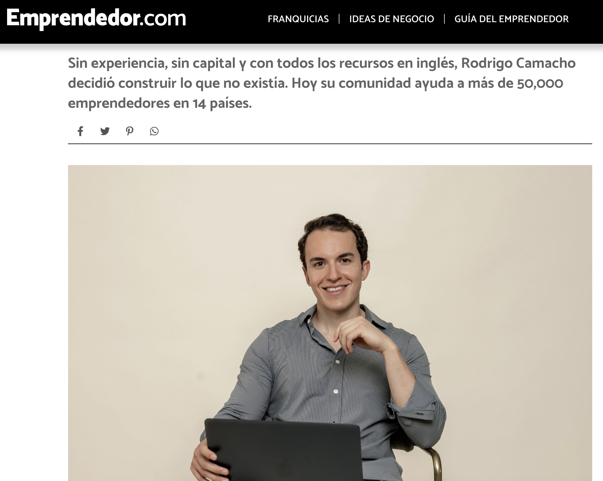 Rodrigo Camacho ayuda a más de 50,000 emprendedores latinos a iniciar y crecer sus agencias
