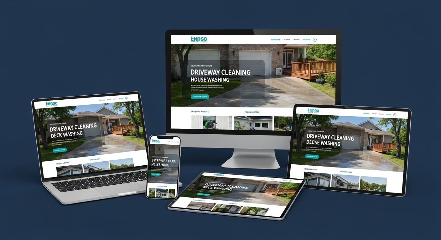 Pressure Washing Website Mockup