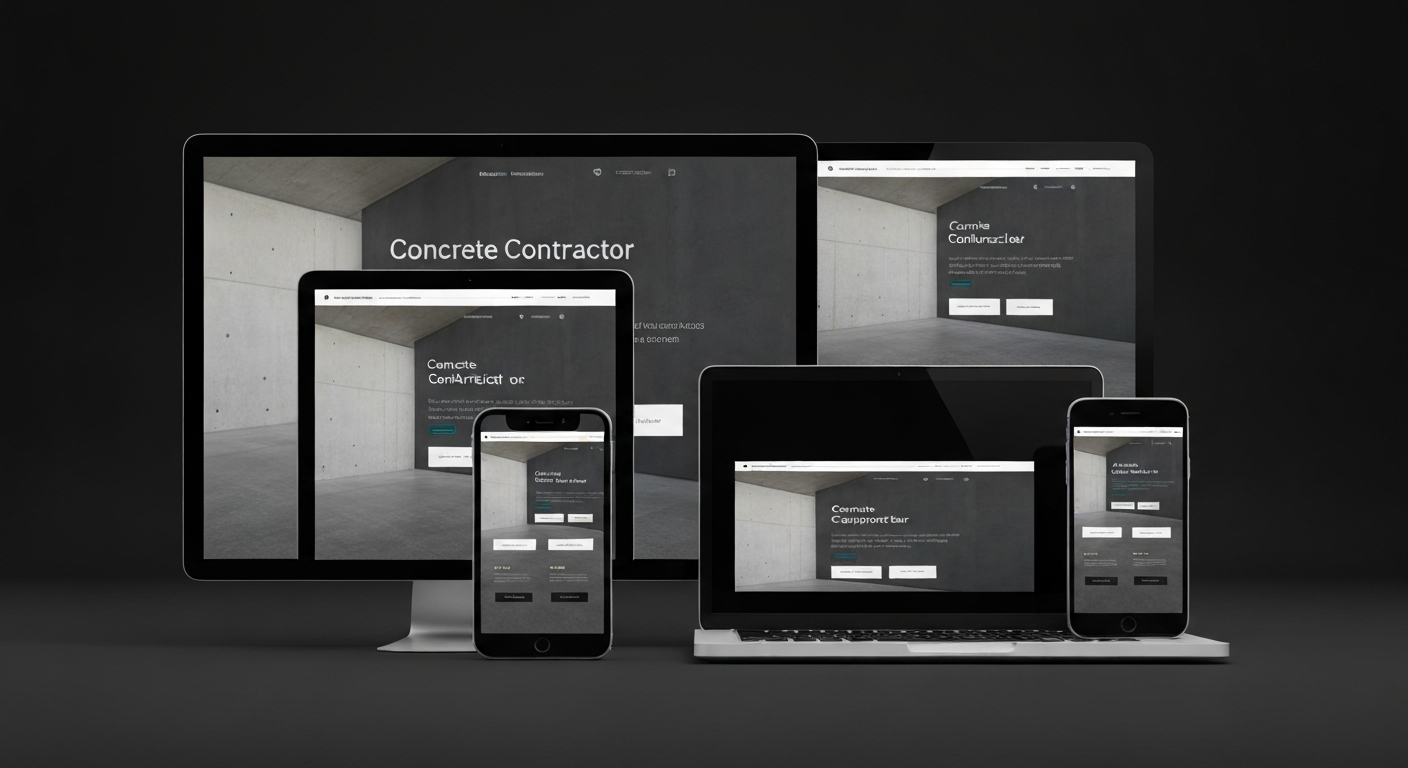 Concrete Contractor Website Mockup