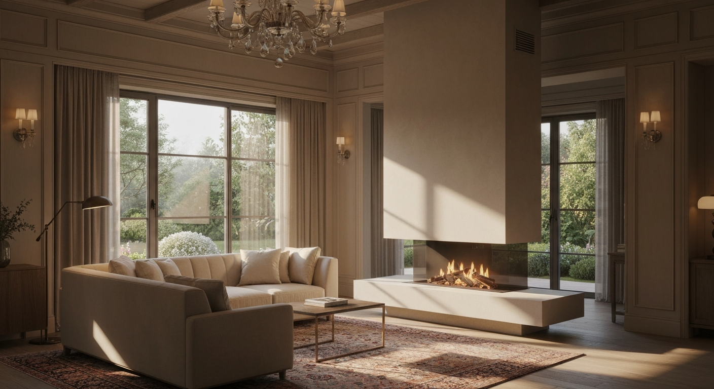 Warm inviting living room