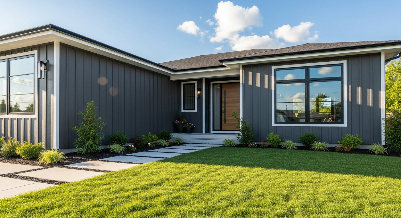 Newly remodeled home exterior by A Kingdom Construction Co. in Louisville & Cincinnati