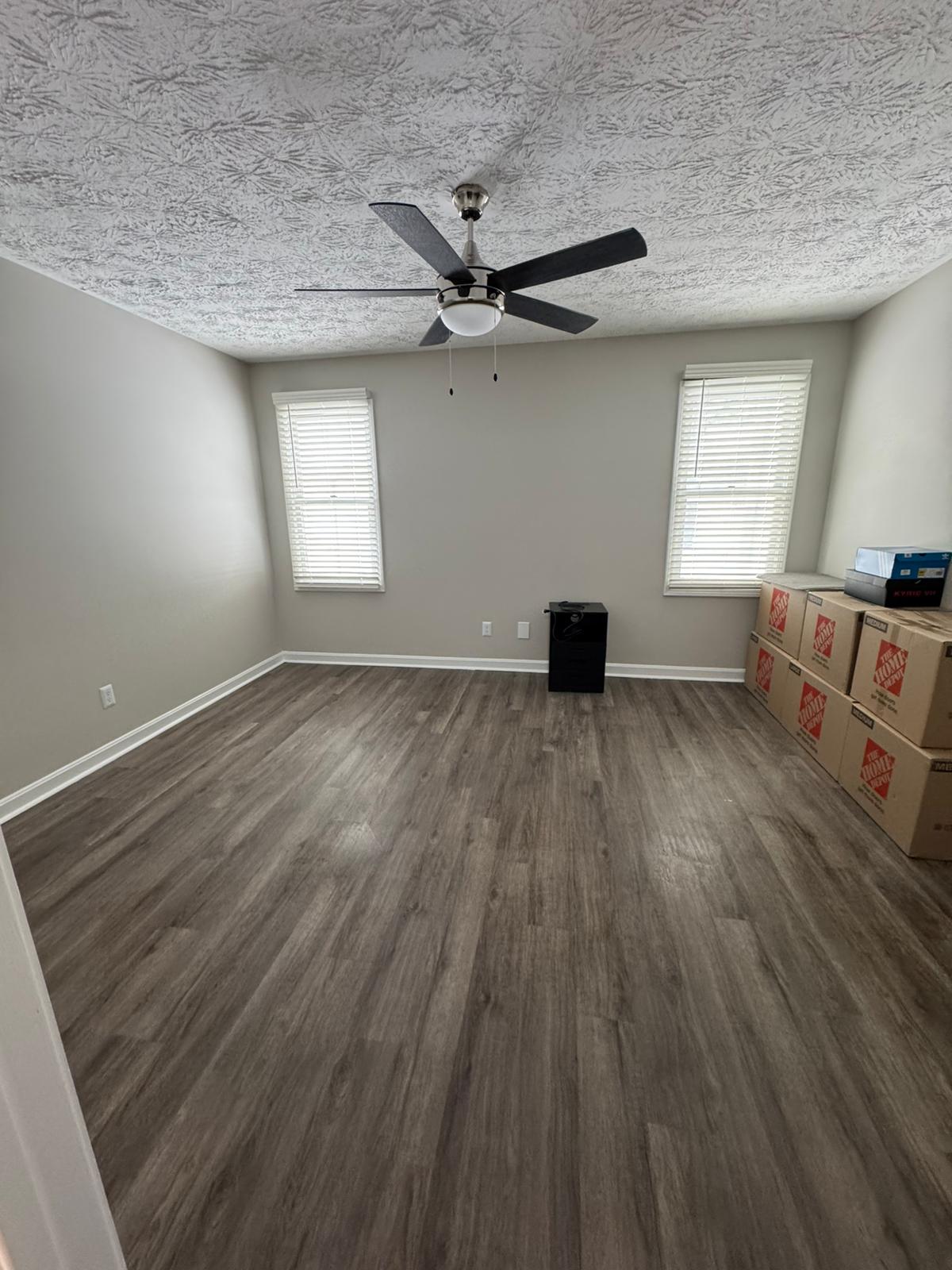 Laminate flooring installation by A Kingdom Construction Co.