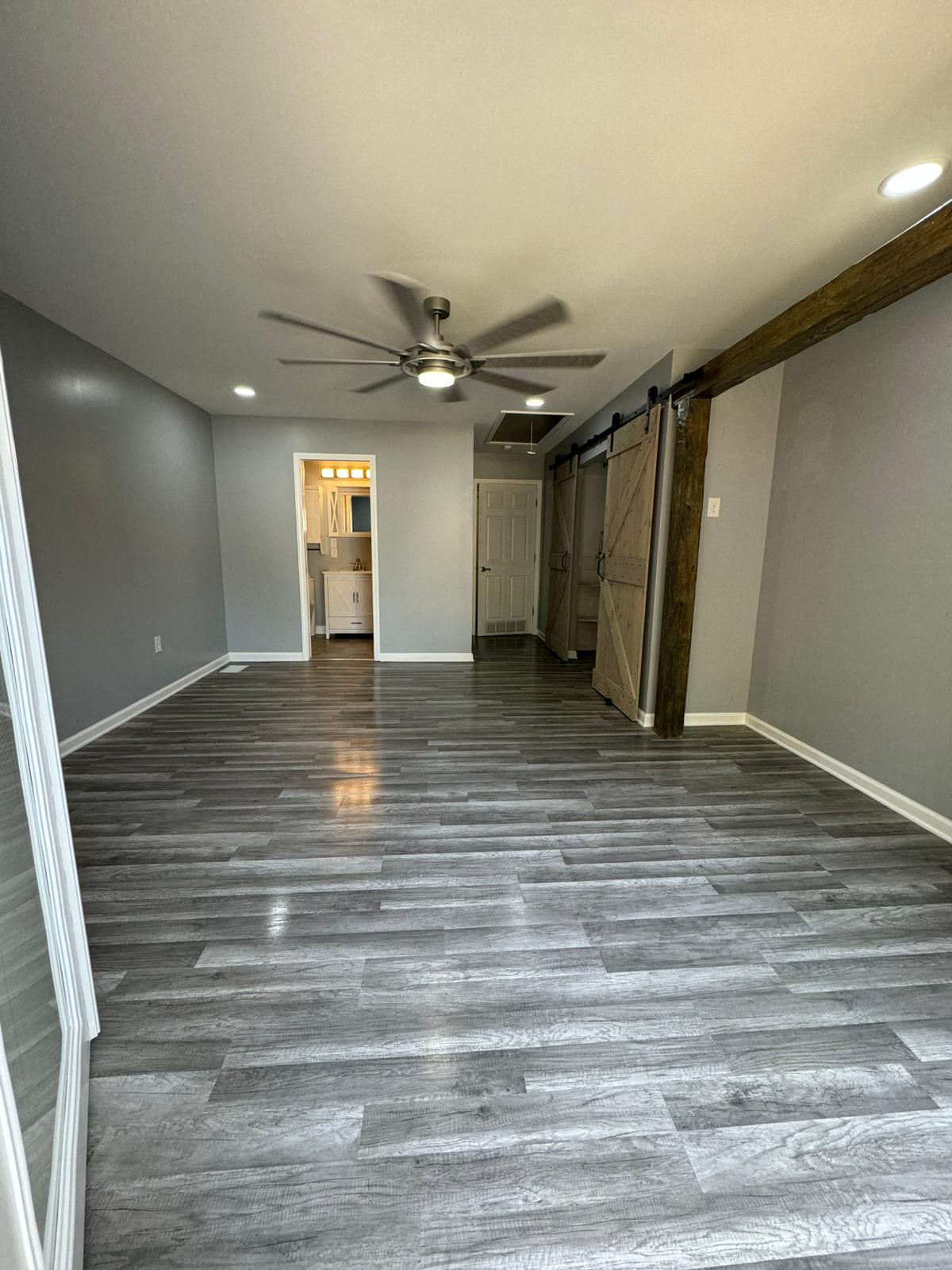 Luxury vinyl plank flooring installation by A Kingdom Construction Co.