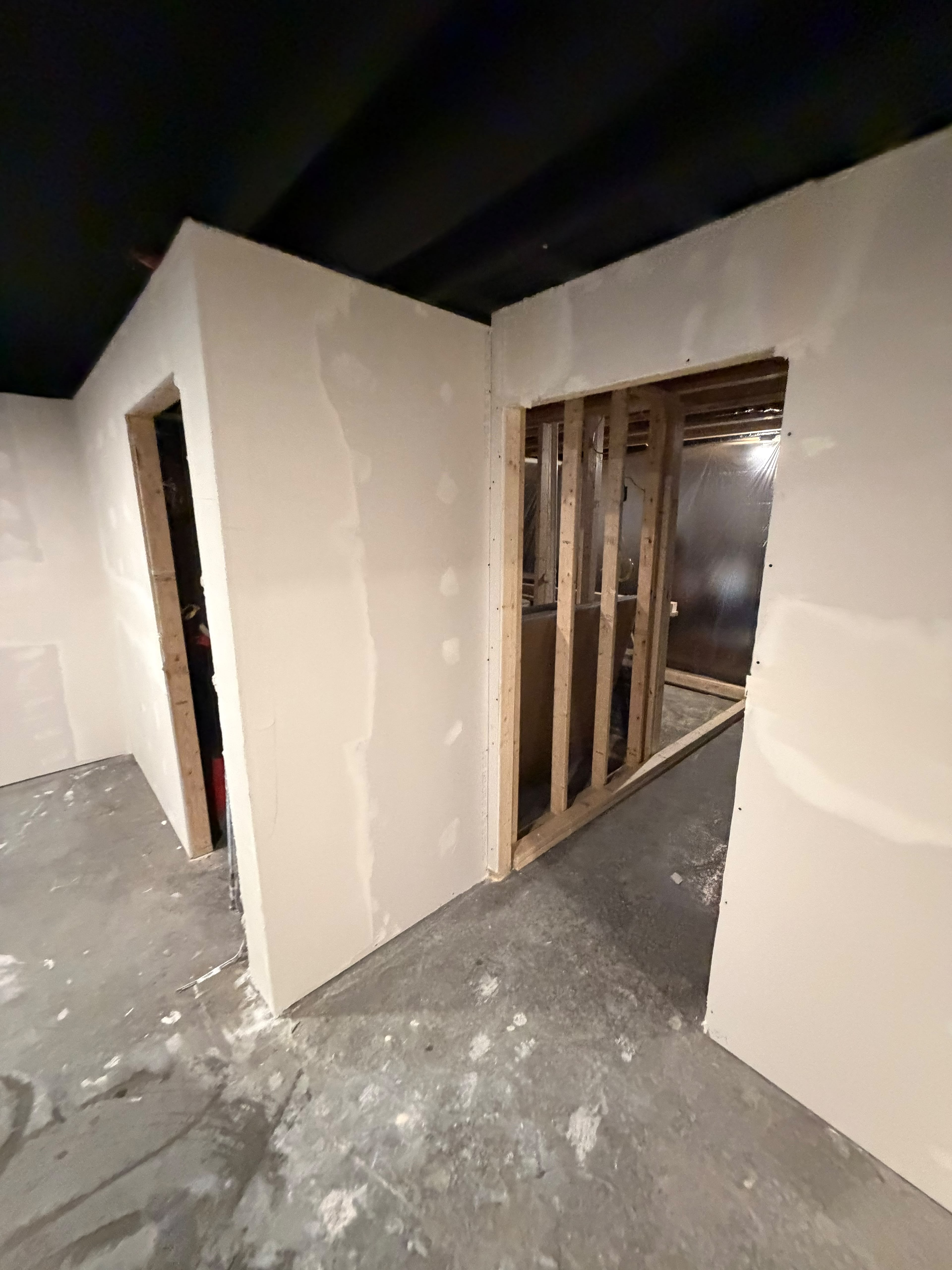 Drywall patching and mudding by A Kingdom Construction Co.