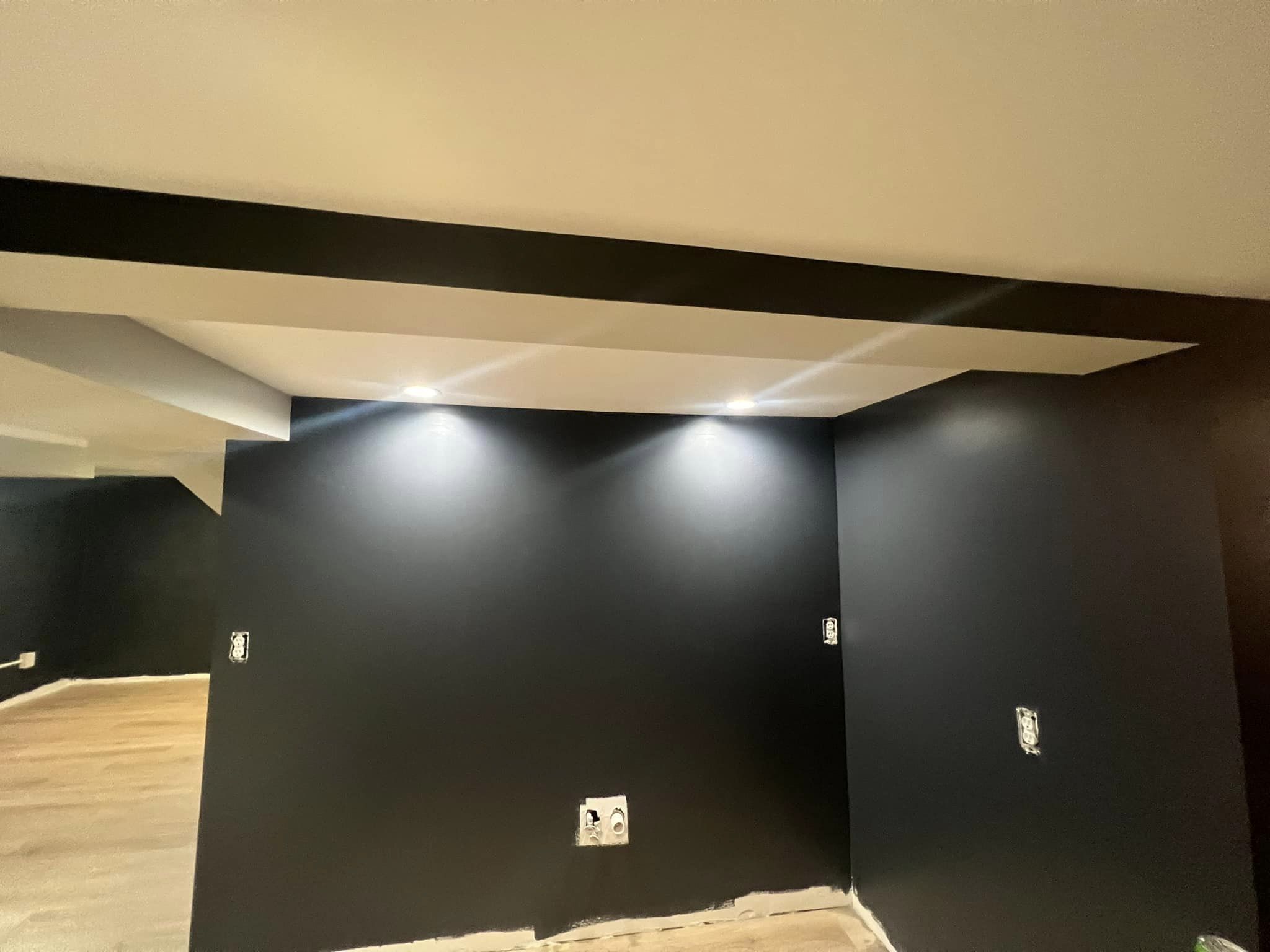 Interior painting with clean cut-in lines by A Kingdom Construction Co.