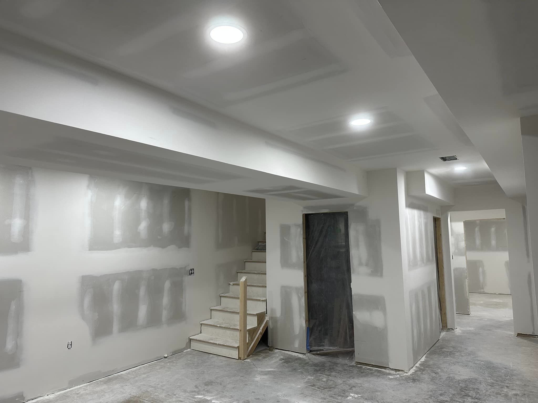 Drywall installation by A Kingdom Construction Co.