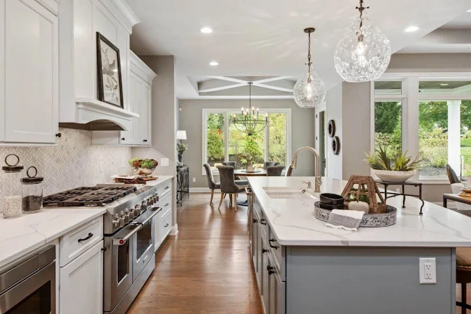 Kitchen drywall and trim work with smooth finishes