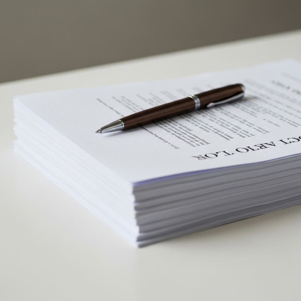 Stack of loan documents