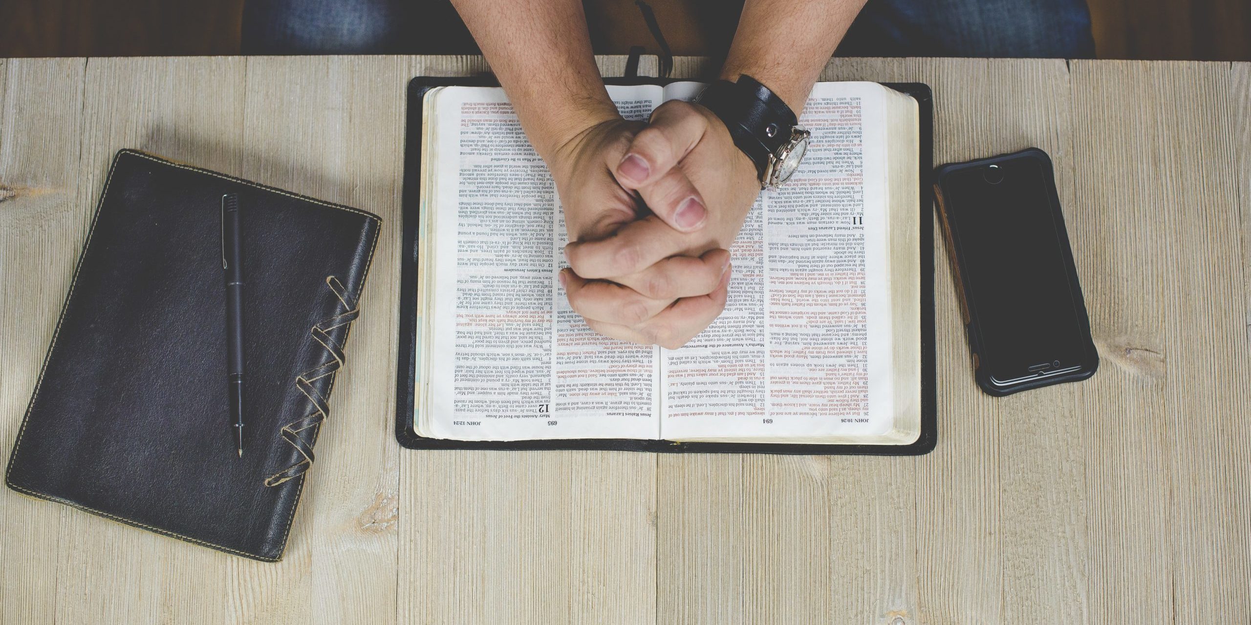 Open Bible on desk