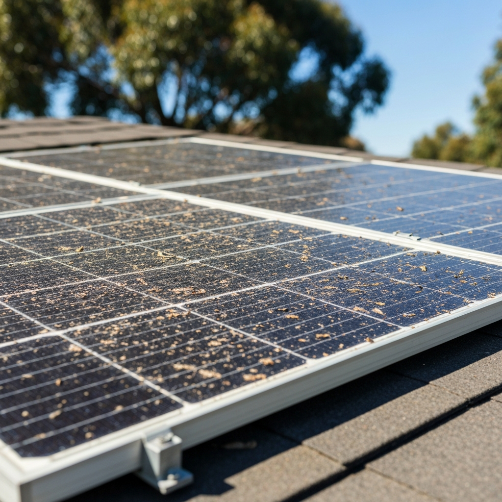 Solar Panel Cleaning Before