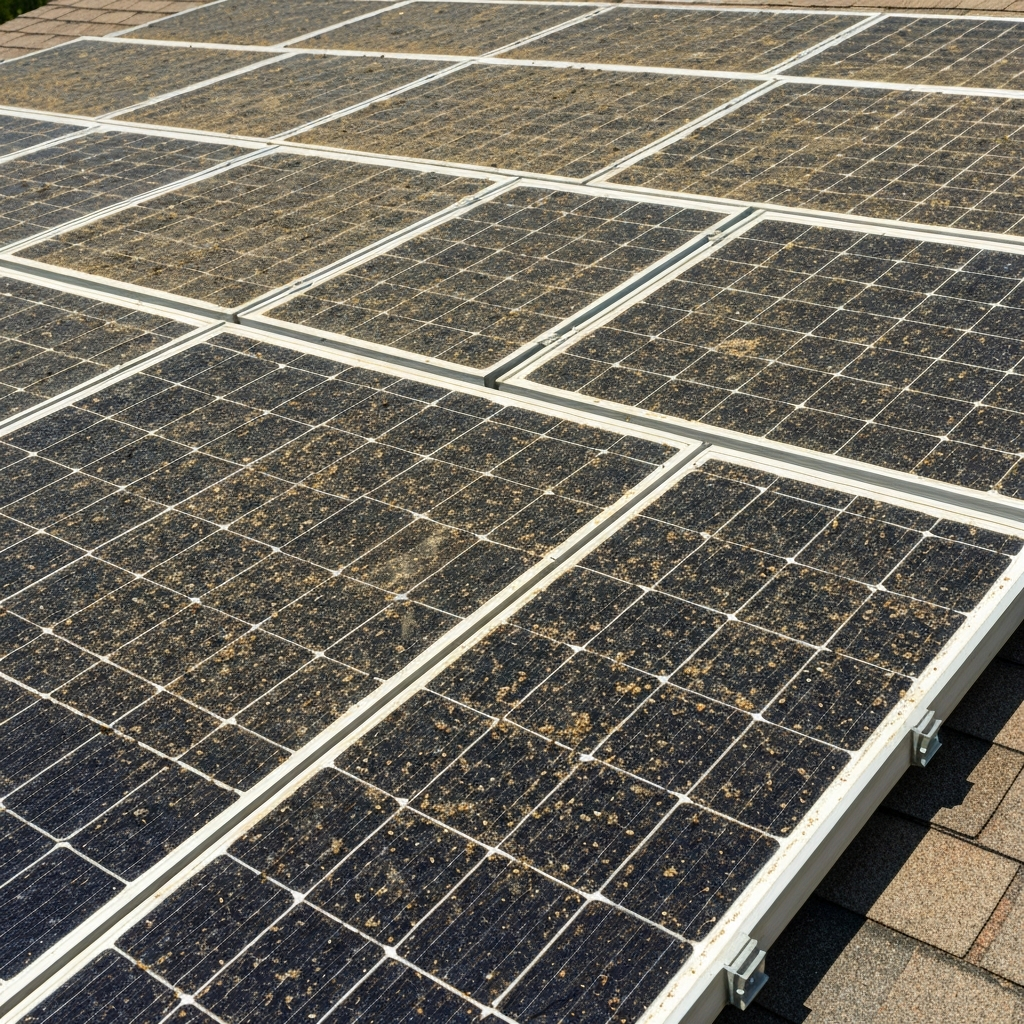 Solar Panel Cleaning Before
