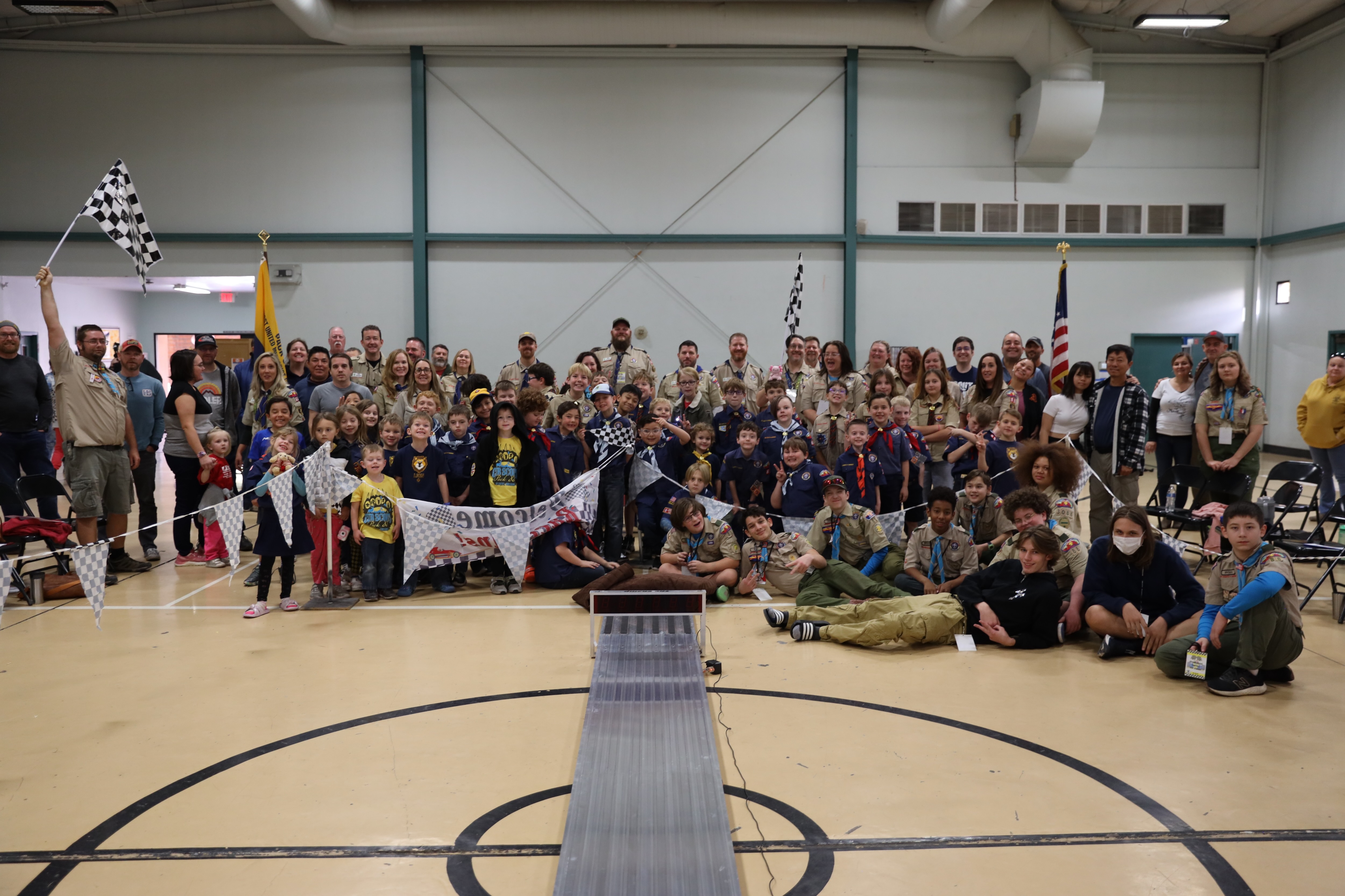 Pack 88 Cub Scouts group photo at Pinewood Derby race event in Gilbert AZ
