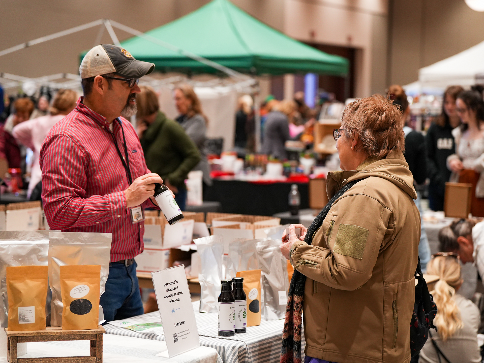 Busy market floor